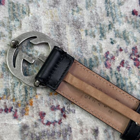 Gucci Black Interlocking G Black Belt - Picture 4 of 7